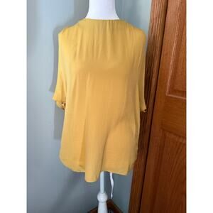 Naked Zebra Yellow Blouson Top Size Large